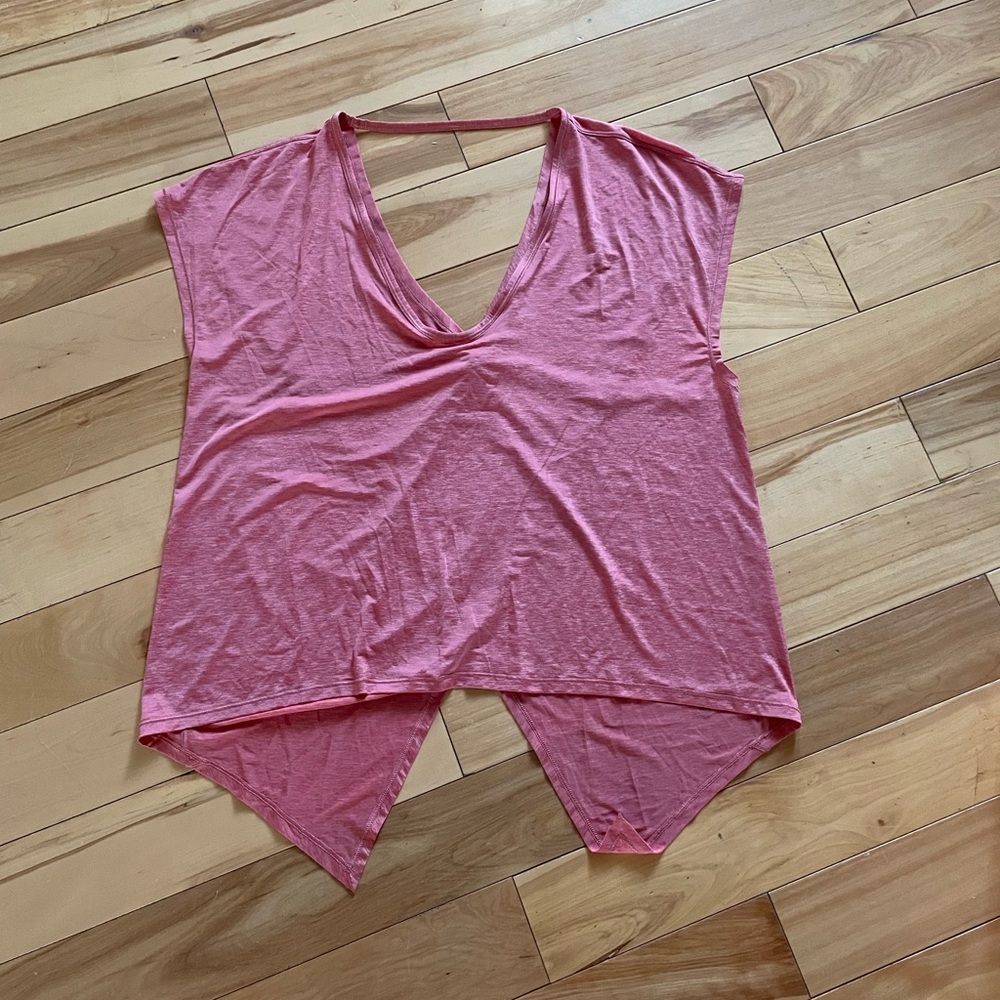 Pink V-Neck Women Top